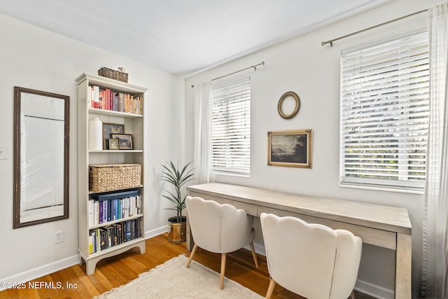 office featuring light hardwood / wood-style floors