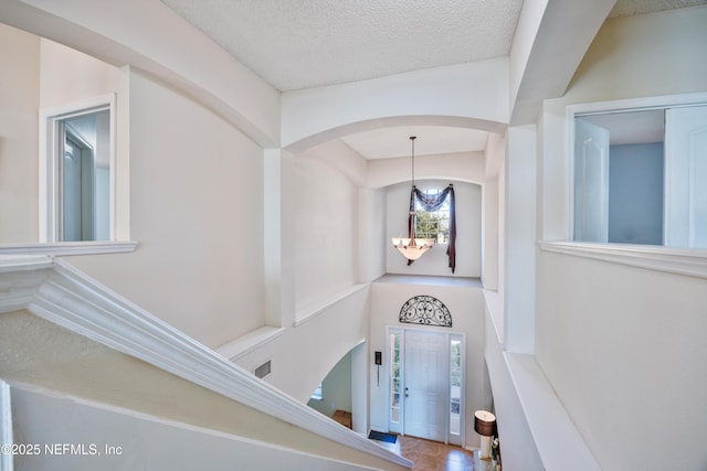 bathroom with a textured ceiling