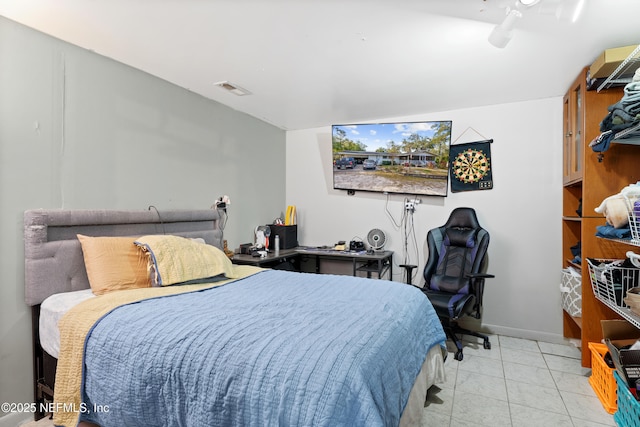 view of tiled bedroom