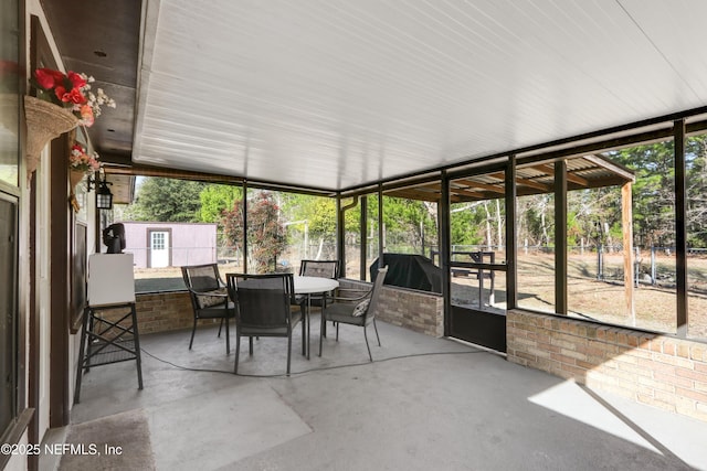 view of sunroom / solarium