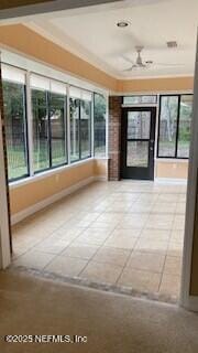 interior space featuring tile patterned flooring