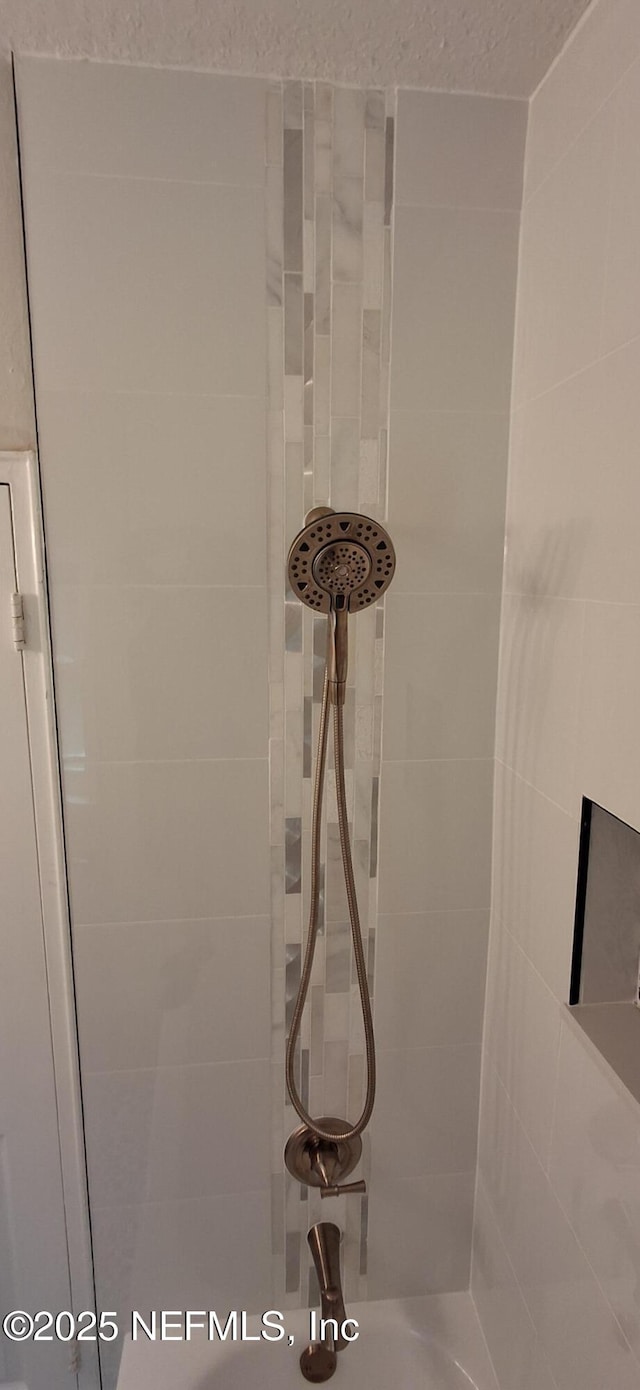 details with tiled shower