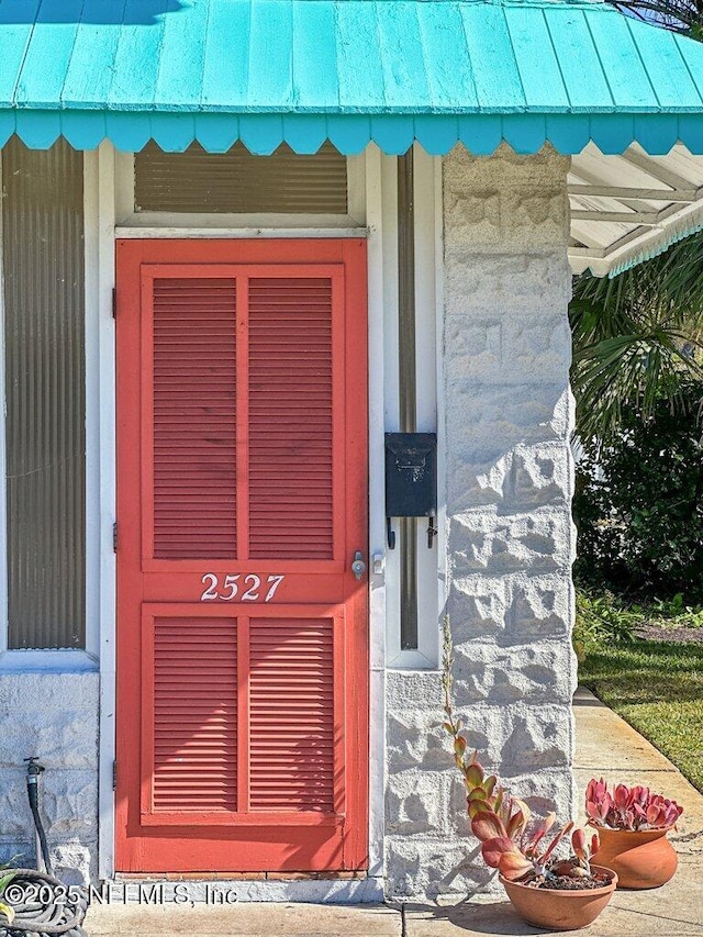 view of doorway to property