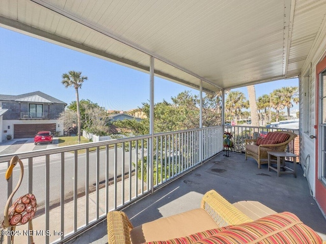 view of sunroom