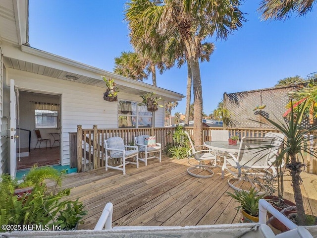 view of wooden deck