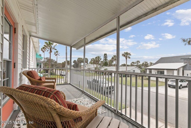 balcony with a residential view