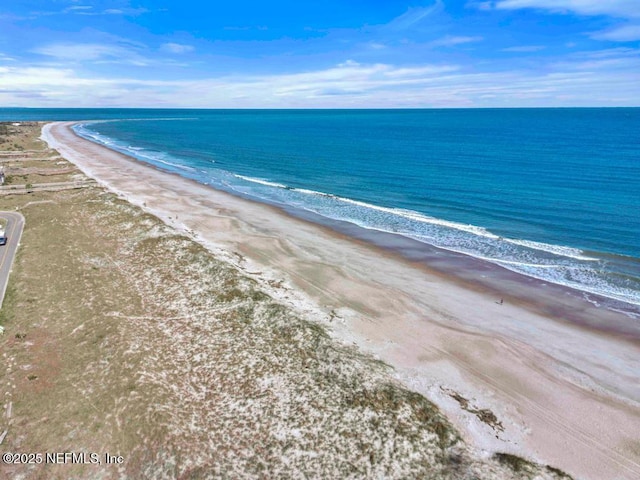 property view of water featuring a view of the beach