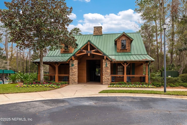 view of front of home with a porch