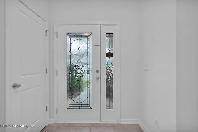 view of tiled foyer