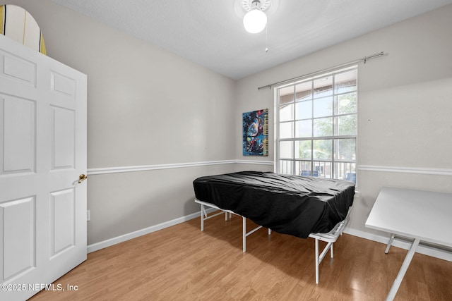 bedroom featuring light wood-type flooring