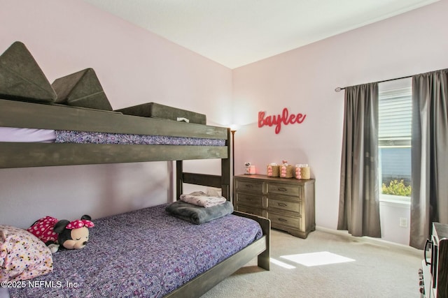 view of carpeted bedroom