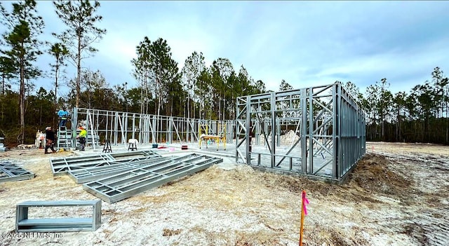 exterior space featuring an outbuilding