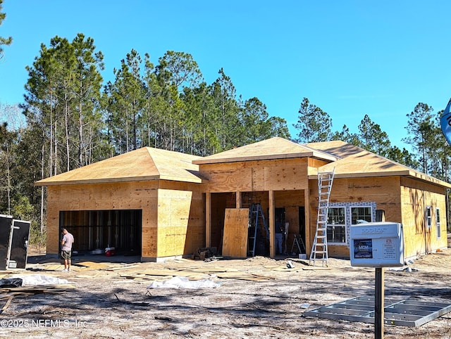 view of unfinished property