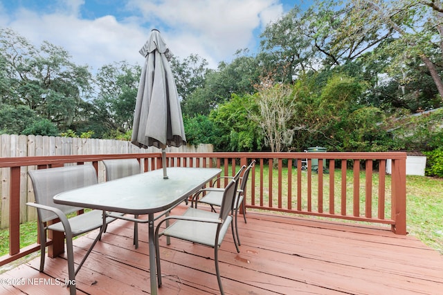 view of wooden terrace