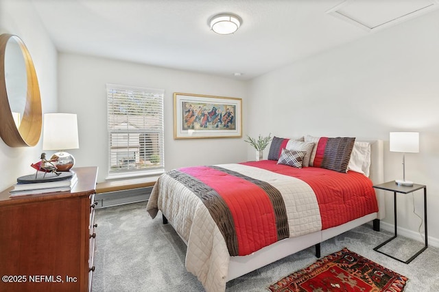 view of carpeted bedroom