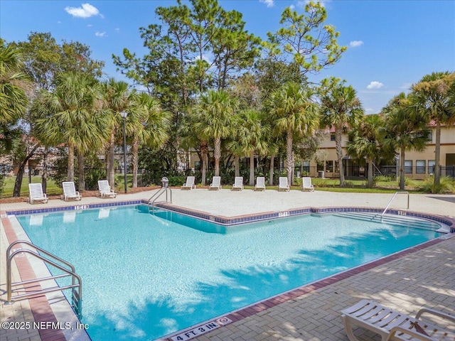 view of pool with a patio area