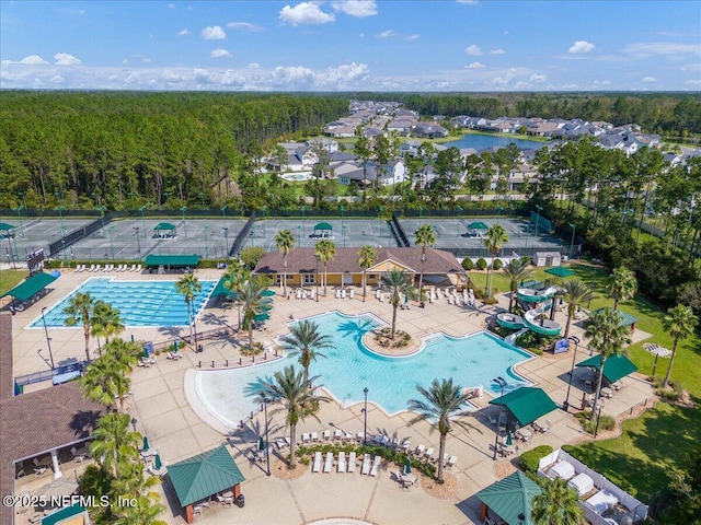 birds eye view of property