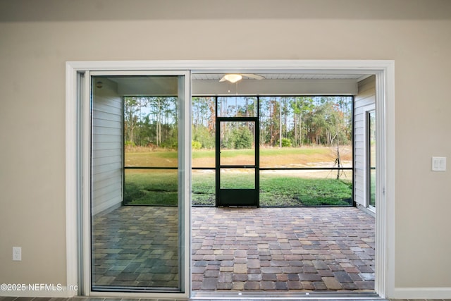 view of doorway to outside