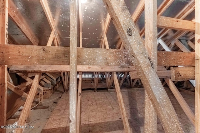 view of attic