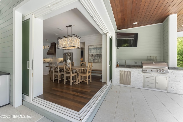 264 N Roscoe Blvd, Palm Valley, FL 32082 - exterior space featuring grilling area and exterior kitchen