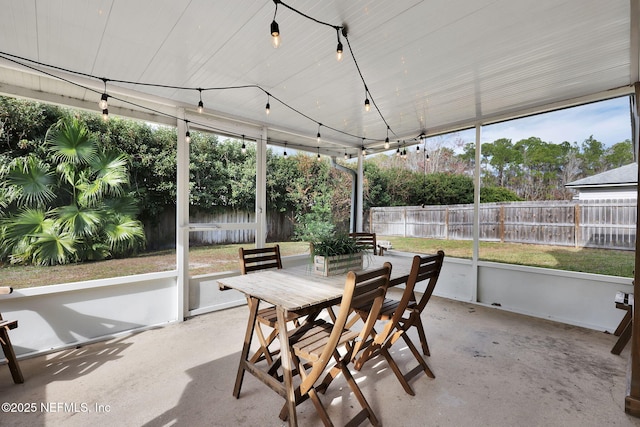 view of sunroom