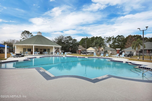 view of pool with a patio area