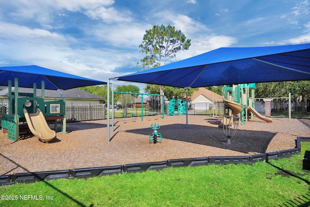 view of jungle gym