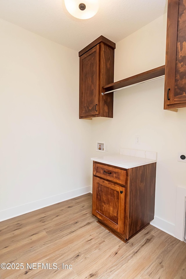 kitchen featuring light wood-type flooring