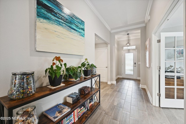 entrance foyer with ornamental molding