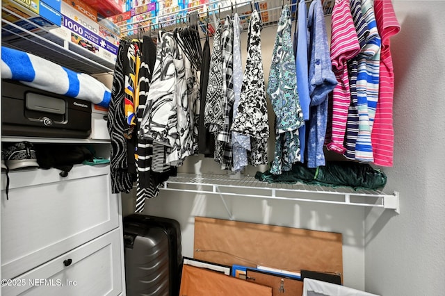 view of walk in closet