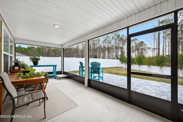 view of sunroom