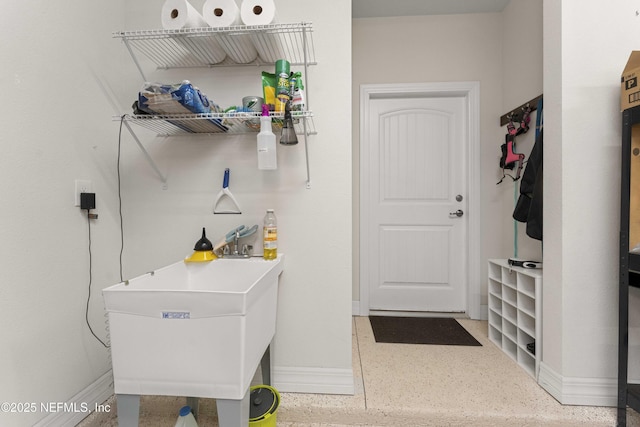 laundry room featuring sink