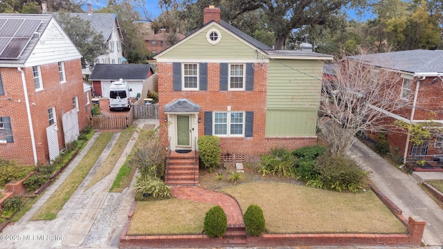 view of front of house featuring a front yard