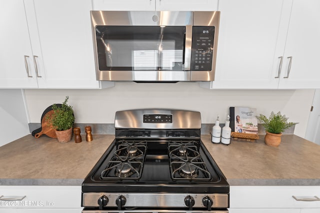 kitchen featuring white cabinetry and stainless steel appliances