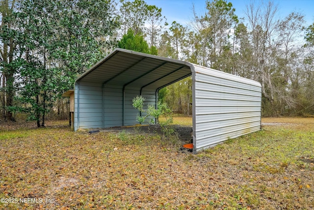 view of outdoor structure featuring a carport