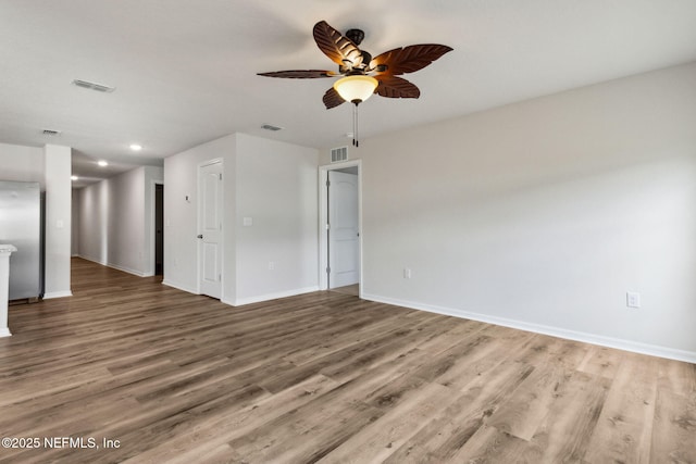 195 River Rdg Pl, Welaka, FL 32193 - empty room with hardwood / wood-style floors and ceiling fan