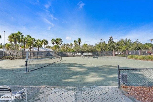 view of tennis court