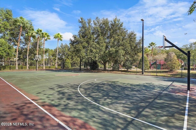 view of sport court