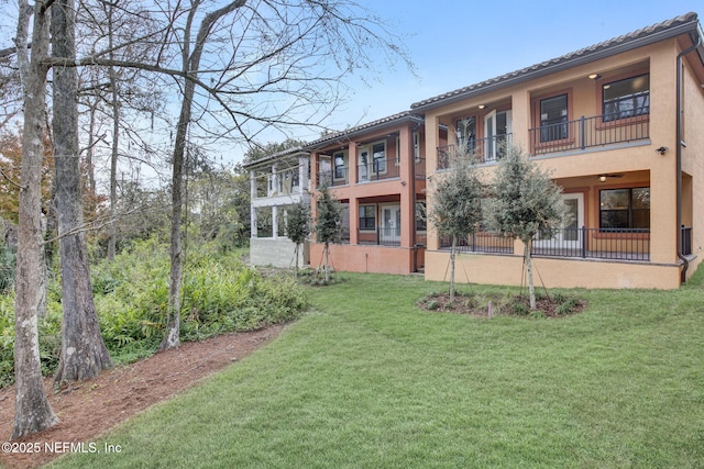 exterior space with a balcony