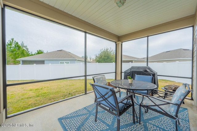 view of sunroom / solarium