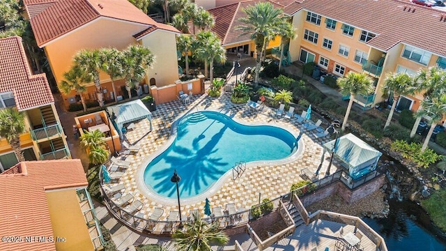 view of pool with a patio area