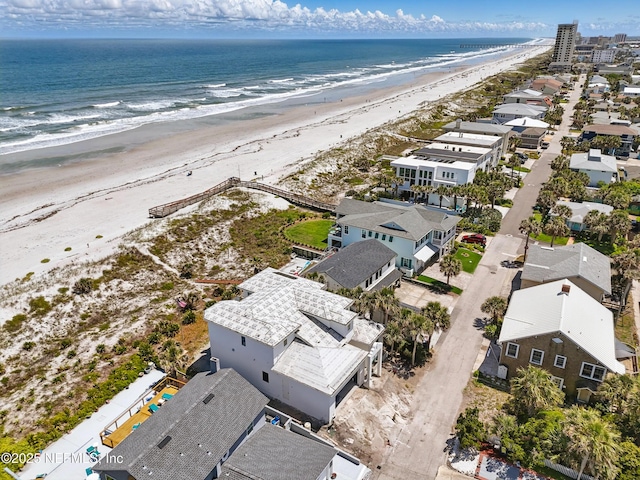 1509 Oceanfront, Neptune Beach, FL 32266 - birds eye view of property with a beach view and a water view