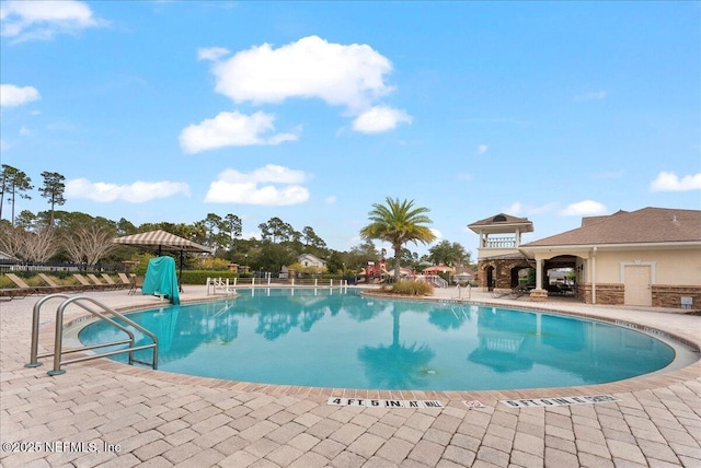 view of pool with a patio area