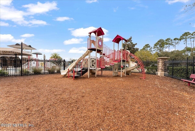 view of jungle gym