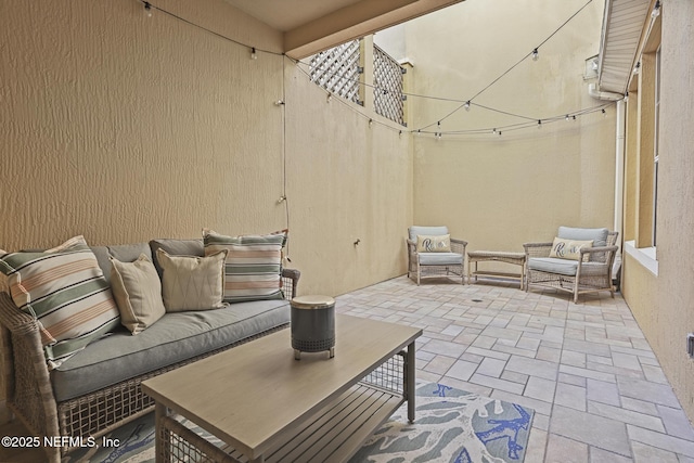 view of patio / terrace featuring an outdoor living space