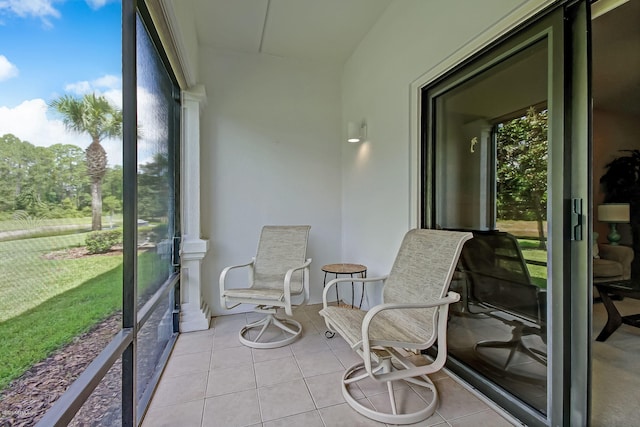 view of sunroom