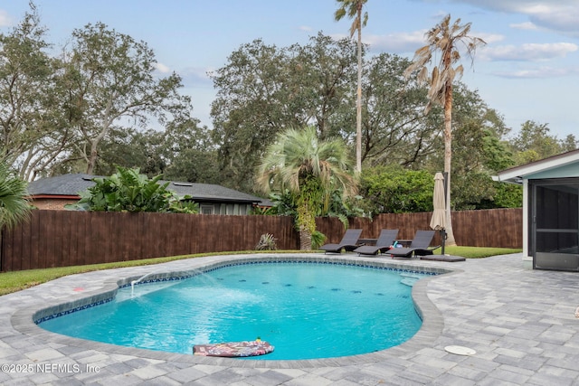 view of pool with a patio