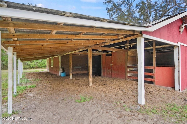 view of horse barn