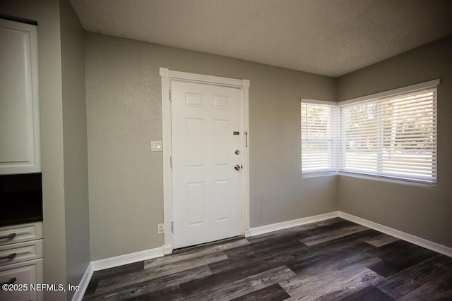 entrance foyer featuring dark hardwood / wood-style floors