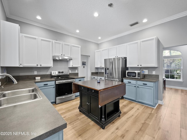 kitchen featuring white cabinetry, sink, and stainless steel appliances